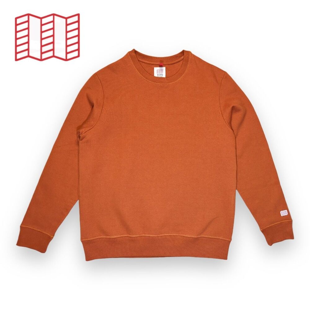 Topo Designs Men's Crewneck Sweater - Burnt Orange